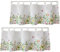 Scheiben-Gardinen 2er Set mit Schlaufen als blickdichter Vorhang in 120 x 45 cm - Landhaus-Stil Bistrogardinen bunte Frühling Blumen - Moderne Kurzstore Küchen-Gardinen Wohnzimmer Wohnwagen