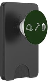 Hard Hat Hammer Beer Sketch Construction Worker PopSockets PopWallet for MagSafe