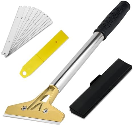 Grattoir à papier peint, Nettoyage vitre grattoirs, Grattoir Pratique à long manche, grattoir de sols, Enlever efficacement le papier peint, Pour Carrelage, Fenêtres, Colle