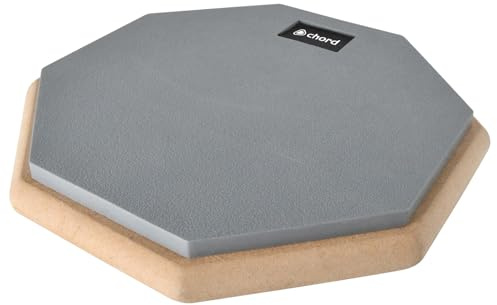 Chord | Octagon Drum Practice Pad 8 – Quiet Rubber Percussion Pad with Foam Base & M8 Stand Mount – Silent Practice Drum Pad for Beginners, Adults & Students, Portable Drumming Gift
