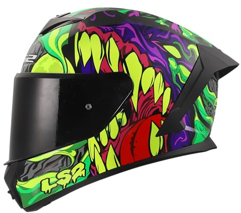 LS2, Integraler Motorradhelm RAPID III LYCANT Purple Green, 3XL