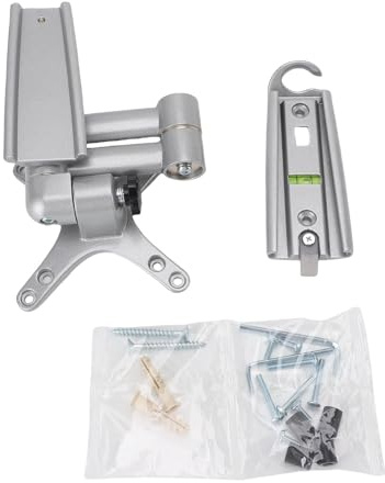 Display Arm Wall Mount Heavy Duty Aluminum Alloy Large Screen TV Monitor Mount Full Motion Adjustable Tilt Rotation for Gaming Setup Office Workstation Silver Gray 30 Inch