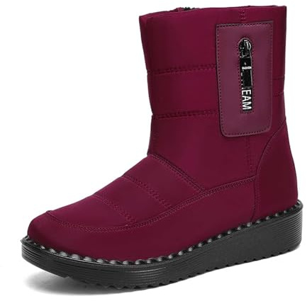 Scarponcino Uomo,Stivali Imbottiti Barefoot Scarpe Invernali Stivaletto Donna Tacco Antipioggia Stivali Neri con E Plateau