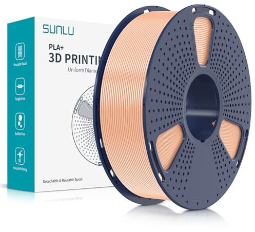SUNLU PLA Plus 3D Drucker Filament, PLA+ Filament 1.75mm, sauber gewickeltes, robustes 3D Filament, kompatibel mit 3D FDM Druckern, Maßgenauigkeit +/- 0.02 mm, 1kgSpule(2.2Pfund), Haut