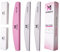 MYNAILS - Lima professionale per unghie, set di 5, 2 lime per unghie mezza luna 100/180, 2 buffer unghie bianche 180/180 e 1 lime per unghie Buffer mezzaluna rosa e bianco 100/180, confezione