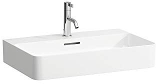 Laufen VAL Aufsatzwaschtisch, ohne Hahnloch, mit Überlauf, US geschl. 650x420, weiß, Farbe: Weiß - H8162840001091