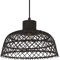 EGLO Pendelleuchte Ausnby, 1 flammige Hängelampe Vintage, Skandinavisch, Boho, Hängeleuchte aus Holz und Metall in Schwarz, Esstischlampe, Wohnzimmerlampe hängend mit E27 Fassung