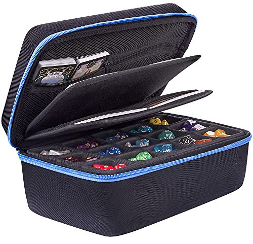 SIQUK Würfeletui kompatibel mit DND Würfel Set, Tischspiele Würfel Fall und Würfel Rollen Tablett Würfeltablett Würfelschale RPG Fall Veranstalter DND Organizer