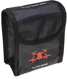 YINETTECH LiPo Batterie Sicherheit Tasche Explosionsgeschützte Feuerfeste Schutzhülle Kompatibel mit FPV Combo Drohne (Kleine Größe, für 1 Batterie)