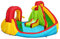 DREAMADE Castello Gonfiabile, Parco Acquatico per Bambini con 2 Scivoli, Salite d’Arrampicata, Piscina con Cannone e Divano, Canestro con Palla da Basket, 460x420x233cm (senza Ventilatore)