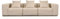 Home Deluxe - Sofa Verona - Beige, Größe: M - ca. 327 x 70 x 120 cm, Sitzhöhe: 46 cm, Sitztiefe: 80 cm, inkl. Kissen I Modulares Sofa Modulsofa Ecksofa Wohnlandschaft