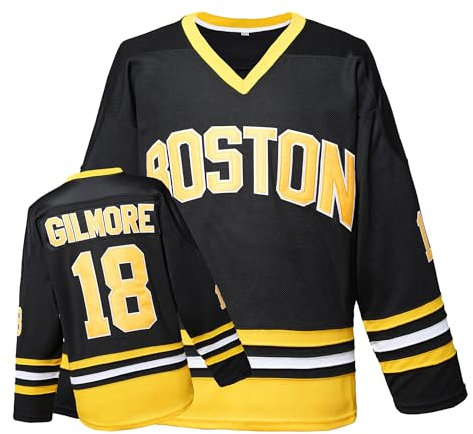 TRIVINKIN Happy Gilmore 18 Adam Sandler 1996 Black Ice Hockey Jersey Men, Schwarz, XL