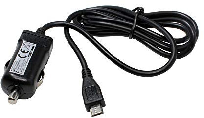 Car Charger compatible with Doro 6820, Output: 5V/2400mA 2.4A, Input: 12-24V, 1.10 meters, fast charging