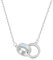 925 Sterling Silber Doppelkreis Interlock Anhänger Halskette Doppelring Schlüsselbein Halskette für Frauen Schmuck