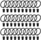 30PCS Black Metal Curtain Rings With Clips - Rustproof Drapery Hooks for Rods, 32mm Sliding Eyelet for Window and Shower Curtains