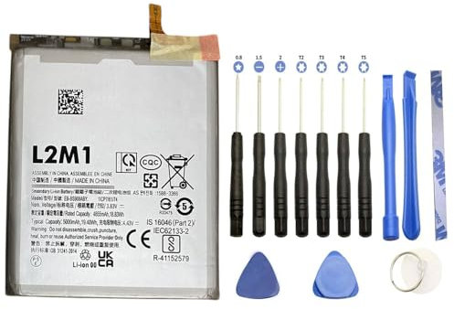 L2M1 Batteria EB-BS908ABY per Samsung Galaxy S22 Ultra SM-S908 SM-S908B SM-S908B/DS 5000mAh 19.40Wh 3.83V con kit attrezzi cacciaviti smontaggio montaggio