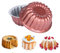 Neylokfen Haut Moule Charlotte en acier antiadhésif - Diamètre 25 cm Hauteur 10 cm Moule Entremet Moule Gateau Rond Terre Cuite -1 piece