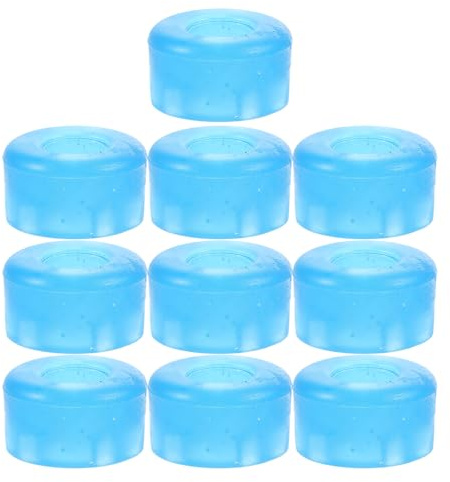 JOINPAYA Lot de 10 Bagues de Stabilité en Polyuréthane 95a Transparent Bleu pour Patins à Roulettes Double Rangée, Réducteurs de Vibrations et Amortisseurs pour Rollers Quad,