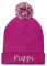 printplanet Pudelmütze mit Namen Püppi Bestickt - Farbe Rosa - personalisierte Mütze, Strickmütze, Namensstickerei, Bommelmütze