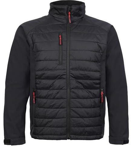 TuffStuff - Snape Softshell Jacket - 220gsm ThermoFort Insulation, Adjustable Cuffs, Zipped Handwarmer & Chest Pockets - Mens Lightweight Jacket - Ideal for Work & Outdoors