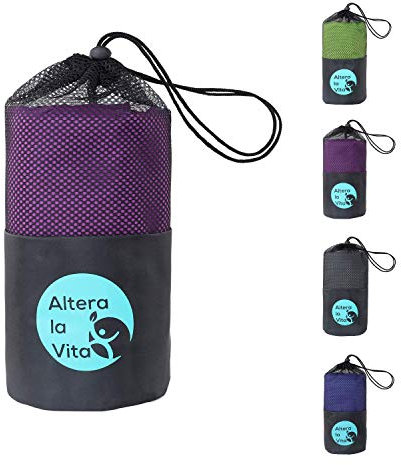 Altera la Vita Hüttenschlafsack modernster Mikrofaser 220x80 cm mit Reißverschluss Kissenfach und Fußöffnung Reise Schlafsack Inlett für Backpacking Camping Hütte Hotel Ultraleicht klein