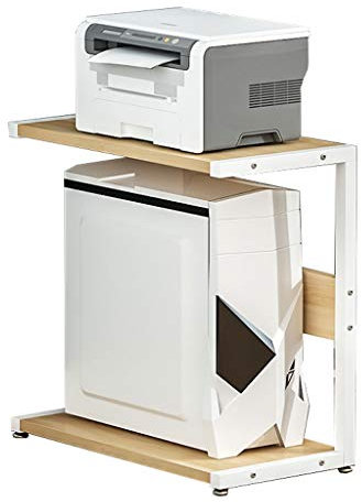 Yyqx Drucker Ständer Einfache Drucker-Rack-Multi-Layer-Computer-Mainframe-CPU Halterung unter dem Tisch Regal Desktop-Drucker Storage Rack Scanner Regalständer Rack (Color : A, Size : H 55cm)
