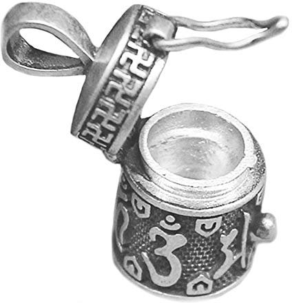 Helen de Lete S925 Sterling Silver Vintage Secret Pill Case Little Bottle Collar Necklace
