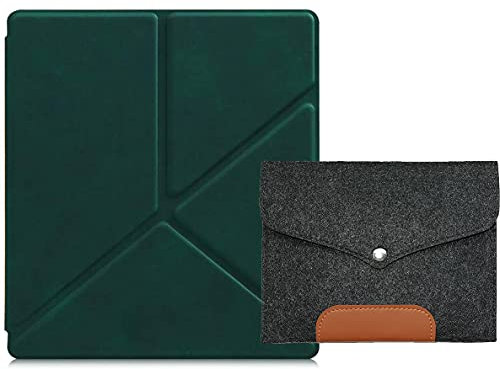 Étui en TPU Origami pour liseuse Kindle Oasis 7 Pouces [Version 10e génération 2019 et Version 9e génération 2017] - Ensemble de 2 pièces
