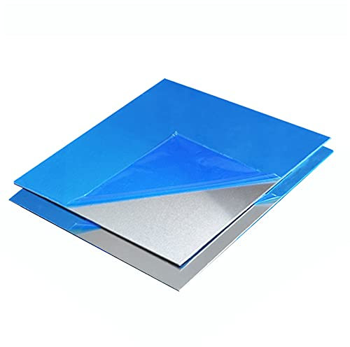 Jonoisax 6061 Placa De Aluminio Extra Gruesa Placa De Metal Cubierta con Película Protectora Suministros De Herramientas De Construcción De Bricolaje,Thickness 0.8mm.2PCS