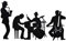 Music Metal Silhouette Music Metal Wall Decoration Saxophone Wall Hanging Cello Wall Art Jazz Drum Wall Decoration for Living Room Bedroom Office Hanging Wotieuns