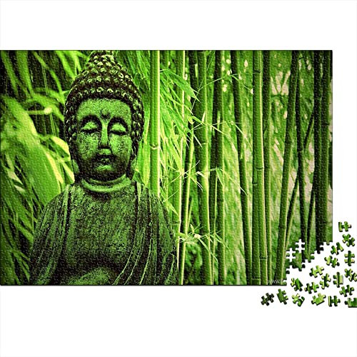 1000-teiliges Puzzle für Erwachsene, Puzzle mit Farbverlauf, schwierig und herausfordernd, pädagogisch, Stressabbau, Spielzeug für Erwachsene, Kinder, Buddha-Statue – Religion, 38 x 26 cm
