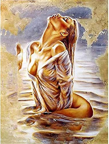 5D Diamant Painting Full Drill Set Schöne sexy nackte Frau 60x90cm DIY Diamond Painting Bilder, Kreuzstich Diamant Gemälde Kits, Mosaik Diamond Malerei Kunst Basteln home Wand Und Eingang Decoration