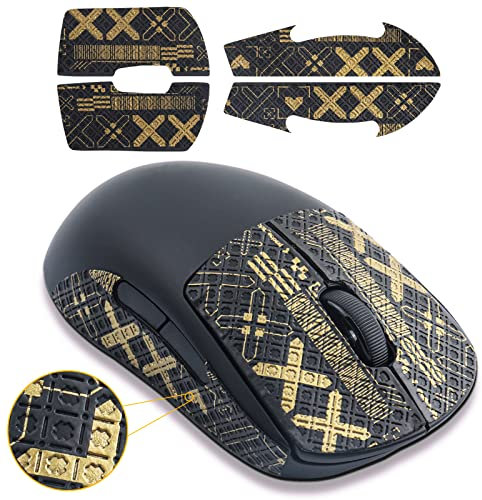 Hyekic Mouse Anti-Slip Grip Tape fit for Logitech G Pro Wireless Gaming Mouse Skin, Sweat Resistant, Easy to Apply, Self-Adhesive Design, Professional Mice Upgrade Kit
