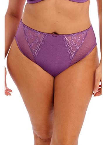 Elomi Women's Charley Waist High Cut Leg Brief Bikini Style Underwear, Pansy, M