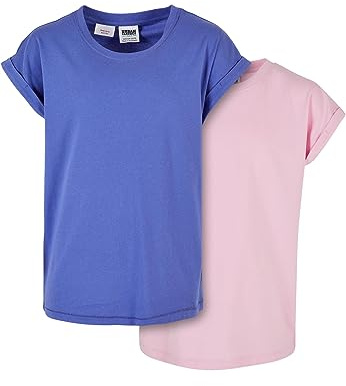 Urban Classics Damen Girls Organic Extended Shoulder Tee 2-Pack