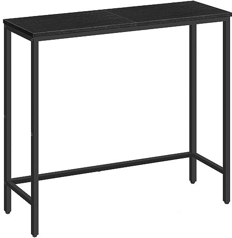 HOOBRO Console Table, Slim Console Table for Hallway, Metal Frame, Compact Display Table, Sofa Table for Small Spaces, Entryway, Living Room, Sturdy, Black EBK75XG01