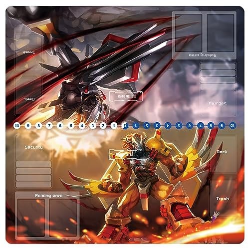 sabermaster DTCG playmat 2 Player playmat Duel Mat Gaming Competition Pad Mat Card Binder Deck 60 * 60CM 23.6x23.6in