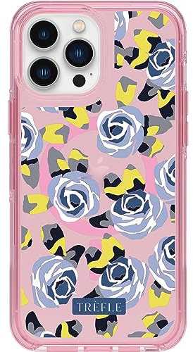 OtterBox iPhone 13 Pro Max and iPhone 12 Pro Max Symmetry Series+ Case - Cruller Print (Pink), Ultra-Sleek, Snaps to MagSafe, Raised Edges Protect Camera & Screen