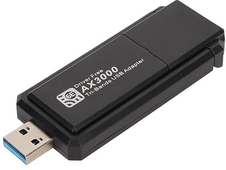 Bewinner Adaptador WiFi USB para PC, Adaptadores de Red USB Inalámbricos de 3000 Mbps, Tarjeta de Red USB de Triple Banda con Antena para Computadora Portátil de Escritorio Compatible con