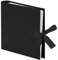 Rössler Papier 13161147906 - Fotoringbuch mit Schleife S.O.H.O., 23 x 21 cm, 50 Seiten, schwarz, 1 Stück