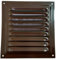 Griglia di ventilazione in metallo, 250 x 250 mm, beige, marrone, grigio, nero, con rete per insetti, griglia di ventilazione (marrone)