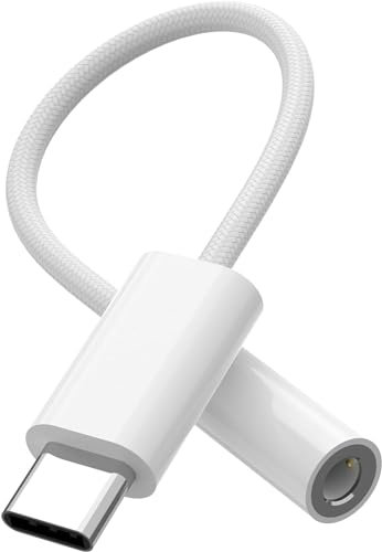 USB C to 3.5mm Jack, Type C to 3.5mm Headphone Aux Digital Audio Earphone Adaptor, Aux to USB C Earphone Adapter for Phone 15/15 Plus/15 Pro/15 Pro Max,S23 S22 Ultra and More Type C Devices