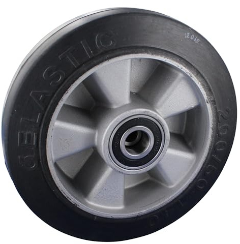 Rollentechnik Hubwagen Lenkrad Hubwagenrad 200x50 mm Elastik-Gummi mit Kugellager Bohrung 20 Nabenlänge 55 Einbaulänge 46