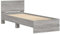 vidaXL Bettgestell, Bettrahmen mit Lattenrost, Bett Gästebett mit Kopfteil, Einzelbett Schlafzimmerbett Schlafzimmermöbel, Grau Sonoma 75x190cm Holzwerkstoff