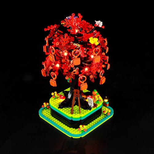 YEABRICKS LED Lumière pour Lego-21346 Ideas L’Arbre généalogique Modèle de Blocs de Construction (Ensemble Lego Non Inclus)