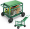 FLINTER Rolling Garden Work Seat with Wheels, Upgraded Heavy Duty Gardenning Cart with Seat - Garden Rolling Stools w/Wheels for Seniors