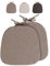 Stuhlkissen 40x40cm Sitzkissen halbrund Rutschfestes Stuhlauflage Sitzpolster für Stuhl Sitzkissen für Gartenstuhl, Küche oder Esszimmer Stuhlkissen mit Bändern Outdoor Indoor (Graubraun-2pcs)
