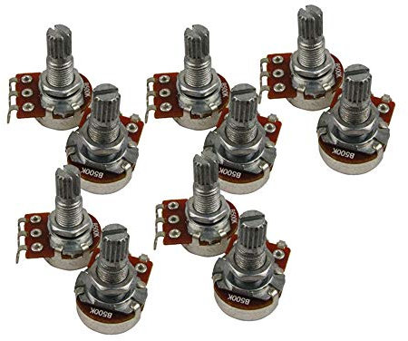 Bordhap Guitar Small Size Pots B500K Potentiometers For Guitar Bass Parts (Pack Of 10)