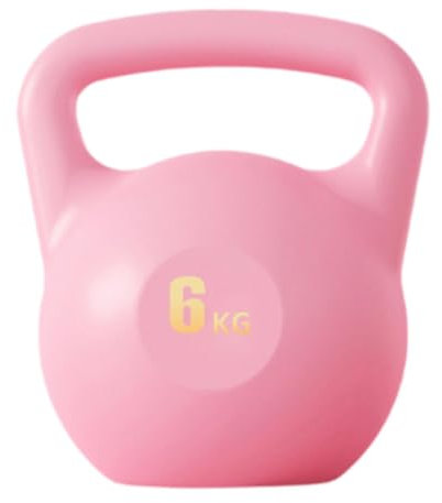 Ronyme Kettlebell, Wasser Kettlebell Rosa 6kg, PE-Material, Ergonomischer Griff, Ideal für Krafttraining