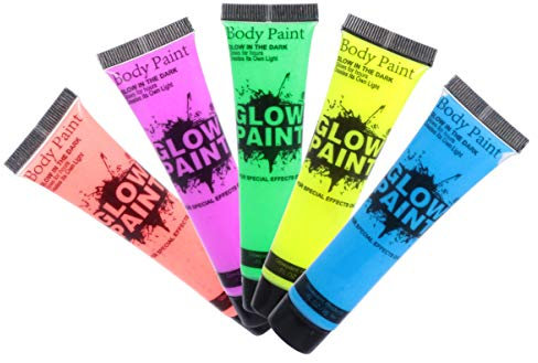 FOMIYES Vernice Fluorescente Scura Da 5 Ml E Vernice Per Il Corpo Non Fluorescente Per Eventi